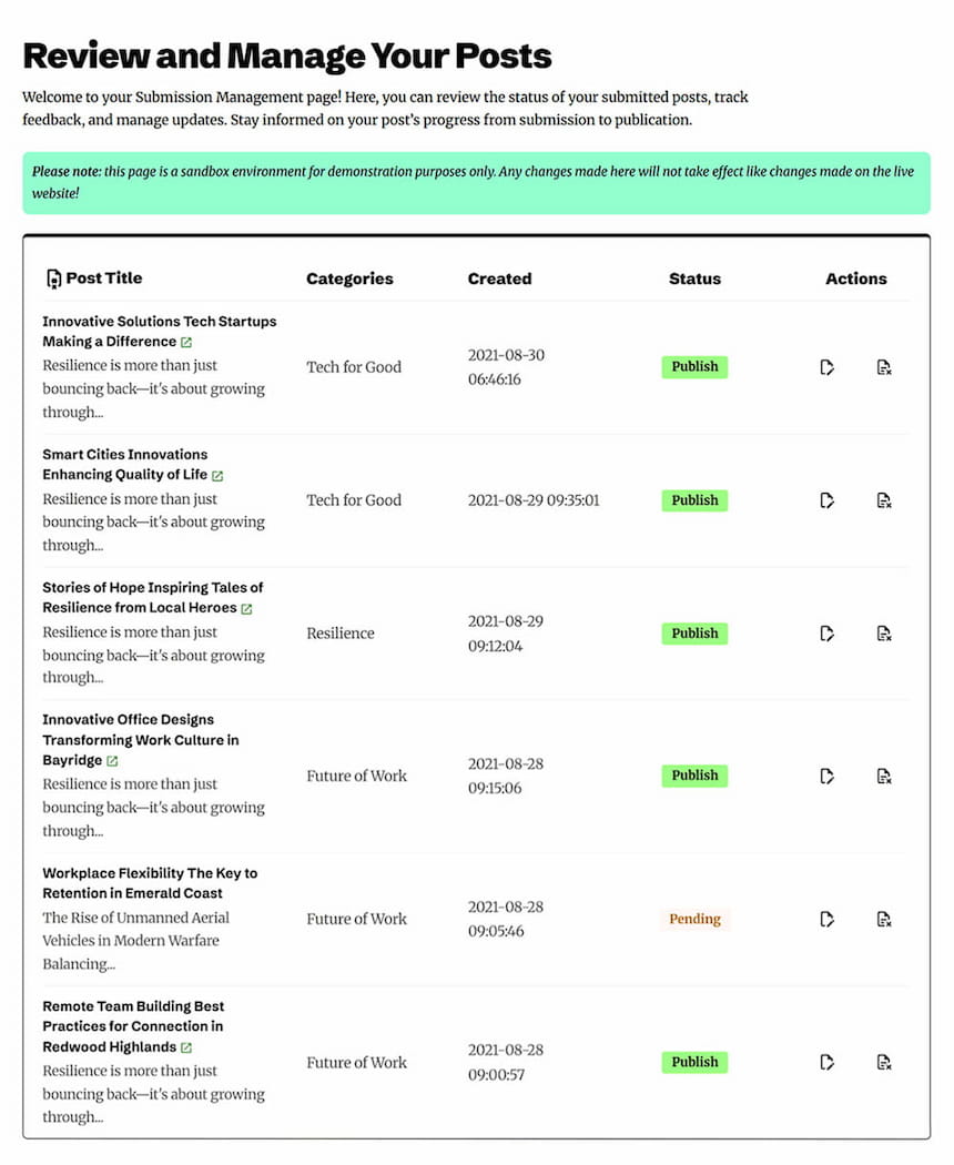 Post Management Dashboard